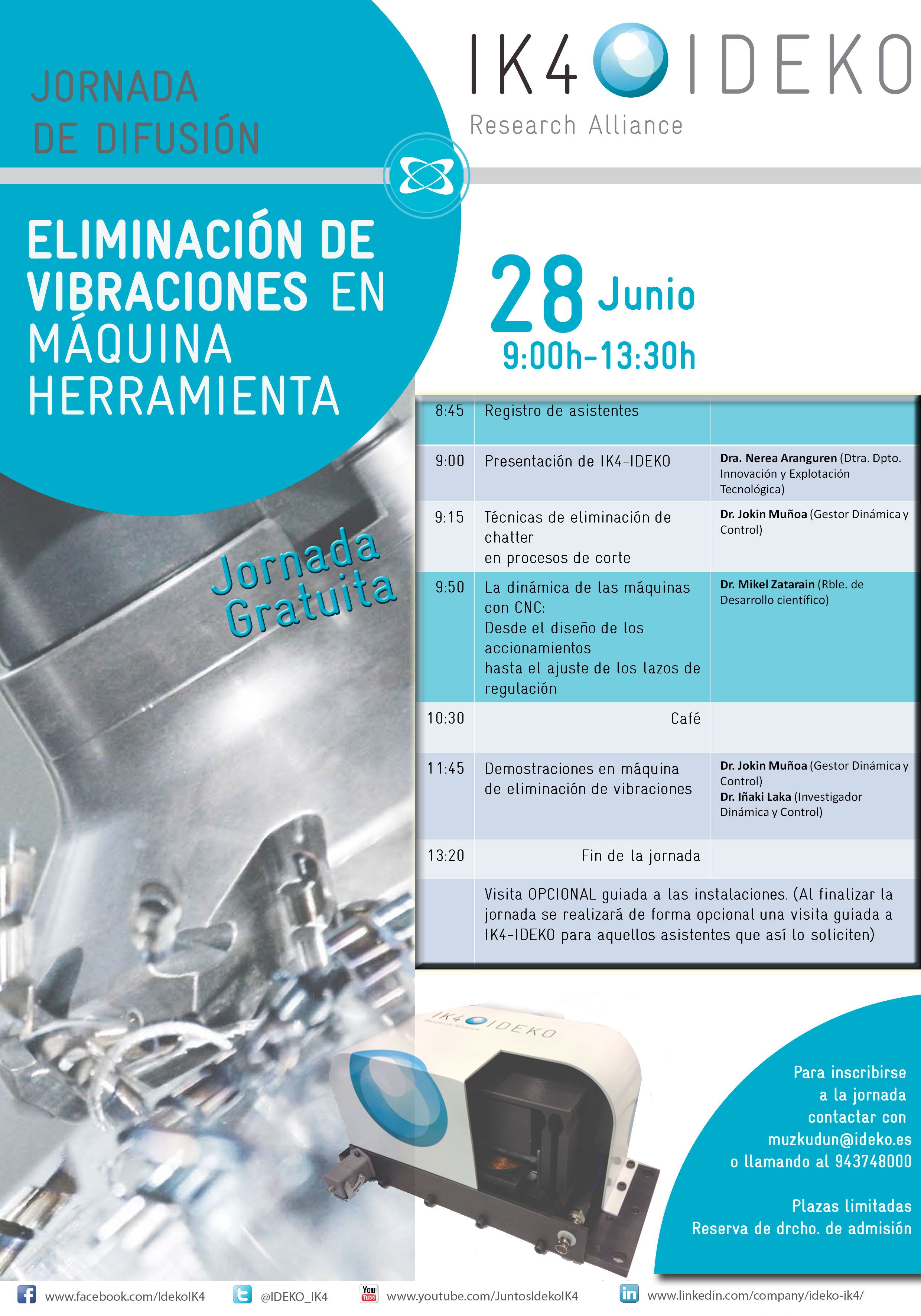 agenda de la jornada de eliminación de vibraciones