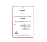 Certificado del Sistema de Gestión Medioambiental ISO 14.001