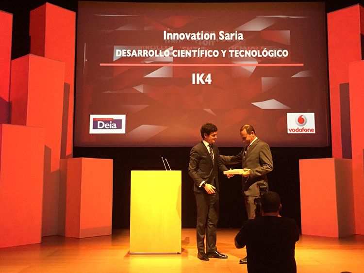 IK4 galardonado en los Innovation Sariak 2016 de Vodafone y Deia