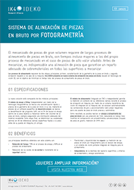 SISTEMA DE ALINEACIÓN DE PIEZAS EN BRUTO POR FOTOGRAMETRÍA